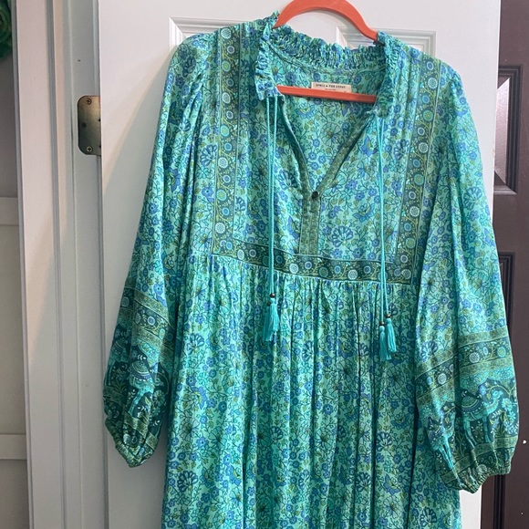 Spell Sundown Boho turquoise dress size XL - Picture 2 of 14